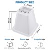 Aoibox 6 Inch Heavy Duty Furniture Bed Risers White 2200 lbs Support Anti-Slip Elevator for Sofa Table Chair 4 Pack - 2 of 4