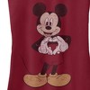 Juniors Womens Mickey & Friends Distressed Heart Racerback Tank Top - 2 of 4