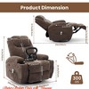 Rocker Recliner Chair w/ Massage and Heat, 360° Swivel and Rocking Function, Overstuffed Arms and Back for Ultimate Comfort - 3 of 4