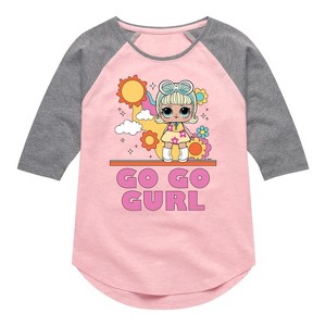 Girls' - LOL Surprise! - Go Go Gurl Shirt Tail Raglan Graphic T-shirt - 1 of 4