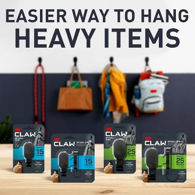 3M Claw Black Hardened Steel 25lb Drywall Hook