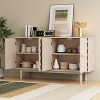 KTMBDW 60" Buffet Sideboard Cabinet with Storage, Modern Farmhouse Coffee Bar with Shelves, Doors Storage Cabinet for Kitchen, Living Room - 3 of 4