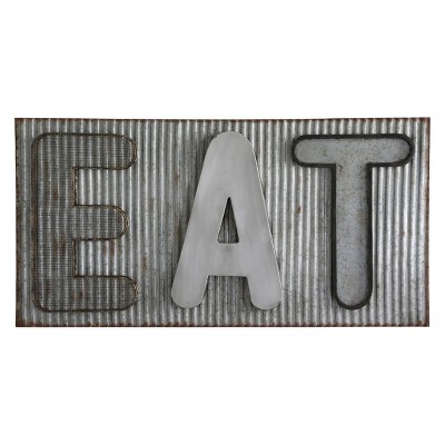 20" Eat Barn Tin Metal Decorative Wall Art Aluminum - StyleCraft