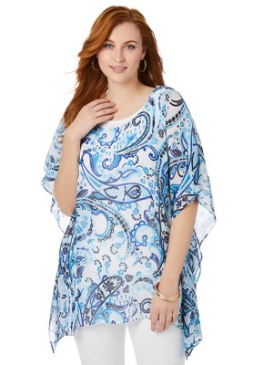 Jessica London Women's Plus Size Caftan Top : Target