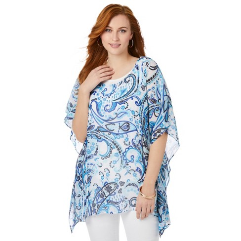 Jessica London Women s Plus Size Caftan Top Target