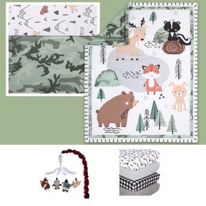 The Peanutshell Woodland Camo Green Crib Bedding Set, 4pc to 12 Pc - 1 of 4