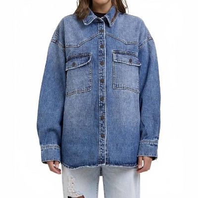 Women's Western Denim Jacket - HIDDEN