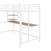 PAGED Simple Metal Loft Bed Bunk Bed with Desk, Twin Size Bed Frame with Shelves, Ladder and Guardrail for Kids, Teens, Adults - 3 of 4