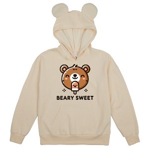 Beary Sweet Youth Girl’s Long Sleeve Cosplay Hoodie With 3D Ears - 1 of 2