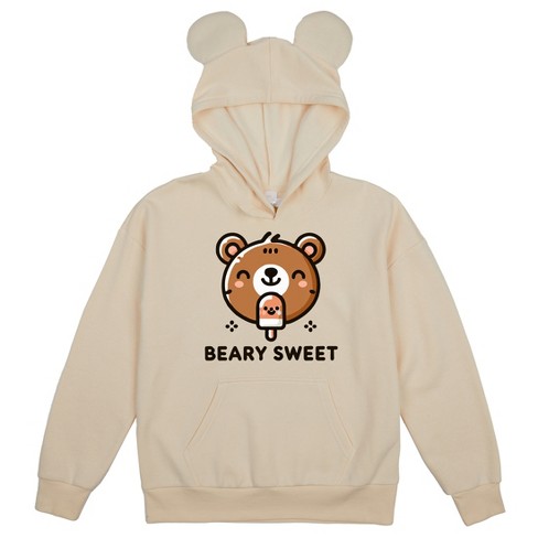 Beary Sweet Youth Girl’s Long Sleeve Cosplay Hoodie With 3D Ears - image 1 of 2