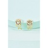 Slickblue Women's Jewelry, Gold or Silver Small Chain Link Hinged Hoop Earrings, 0.5", Stylish Accent - 2 of 3