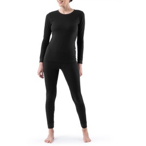 Fruit of the Loom Women's and Plus Long Underwear Waffle Thermal Tops, 2-Pack - 1 of 4