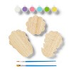 3ct Wood Flowers Painting Craft Kit- Mondo Llama™ - 2 of 3