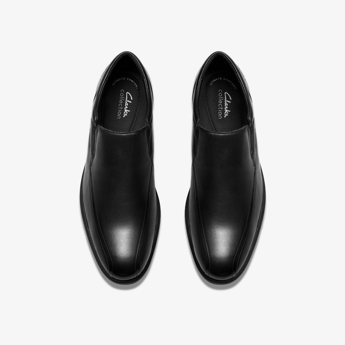 Clarks Mens Steadwell Step Black Leather Shoes - thumbnail 6