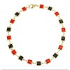 RMZ GOLD NYC Red and Black Crystal Square Anklet – Gold-Tone Ankle Bracelet - 4 of 4