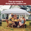 Outdoor Sun Shade, Pop Up Canopy for Events, Beach Tent with One Push Setup,  Waterproof Sun Shelter Canopy with Wheeled Bag - 3 of 4