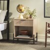 NicBex Modern Fluted-Drawer Nightstand,Bedside Tables with Open Cubby for Bedroom,Living Room - 2 of 4