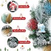 Acekool 24" Snow Frosted Wreath with Pinecones & Mini House, Rustic Holiday Decor for Front Door, Indoor Outdoor - 3 of 4