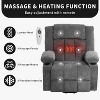 Large Power Lift Recliner Chair with Massage and Heat for Elderly People, 3 Positions, 2 Side Pockets and Cup Holders, and USB Ports - 4 of 4