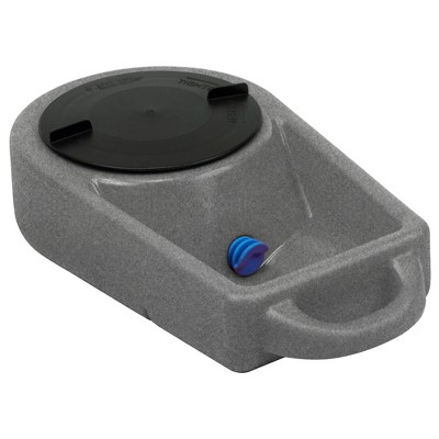 Dakota 283 Dine N Dash Large On-the-Go Travel Pet Feeding and Watering System with 8-Inch Twist Lid, Light Granite