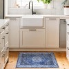 Boho Floral Washable Rug - Faux Lambskin Velvet with Non-Slip Backing for Living Room, Bedroom, Kitchen - 2 of 4