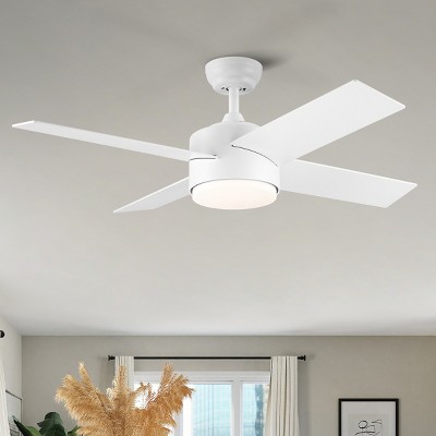 44"Wx44"D 3-speed Fan With 3-Color Led Light,Indoor Ceiling Fan With Remote Control And 4 Blades -The Pop Home