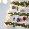 TopComfy Decorative Object Glass Christmas Ball Ornaments Stylish Glitter Detail for Holiday Tree Decor, Red, 3"*3"*3" - 2 of 4