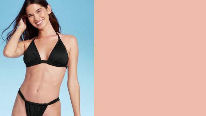 Women's Double Tunnel Triangle Halter Bikini Top - Shade & Shore™, 2 of 7, play video