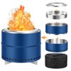 19.5 Inch Smokeless Firepit for Outdoor Wood Burning, Stainless Steel Portable Fire Pit with 360° Airflow, Solo Stove Removable Ash Pan & Carry Bag - 3 of 4