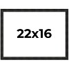 PosterPalooza | 22x16 Thin Barnwood Picture Frame, UV Acrylic, 2 Finishes - Grey and Black - 2 of 4