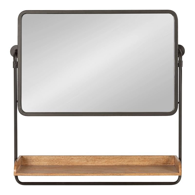 26&#34; x 26&#34; Rheeves Decorative Wall Mirror with Shelf Rustic Brown/Black - Kate &#38; Laurel All Things Decor, 3 of 10
