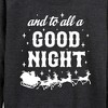 Women's - Instant Message - And To All A Good Night Christmas Lightweight French Terry Wide Neck Long Sleeve Graphic Shirt - 2 of 4