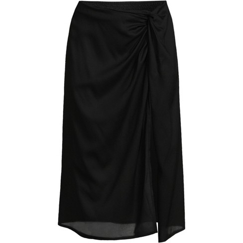 Sheer black outlet skirt knee length