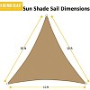 Sun Shade Sail Canopy UV Block – Waterproof Outdoor Shelter for Patio, Deck, Garden - Beige - 10X10x10 - 3 of 4