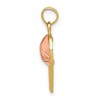 Black Bow Jewelry 14k Yellow and Rose Gold Basketball Hoop and Ball Pendant - 2 of 4