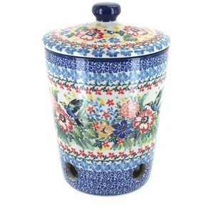Blue Rose Polish Pottery F36 Ceramika Artystyczna Garlic Keeper - 1 of 1