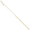 Black Bow Jewelry 14k Yellow Gold Adjustable Heart and Oval Link Chain Anklet, 9 Inch - 3 of 4