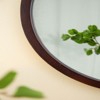 SEVOBAL Bathroom Vanity Mirrors Round Wall Mirror with Sturdy Wooden Frame Long-Lasting Durability Rust-Resistant, Brown, 19.7"*0.8"*19.7" - 3 of 4