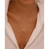 Personalized Initial Necklace - Dainty Bubble Letter Pendant In Gold/Silver, Non-Tarnish Fashion Jewelry Gift For Women & Teens - 3 of 4