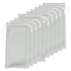 Unique Bargains Microfiber Soft Portable Storage Scratch-Resistant Eyeglasses Bag 10 Pcs - 1 of 4