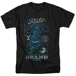 Yellowstone Ride For The Brand Adult T-Shirt Black - 1 of 4