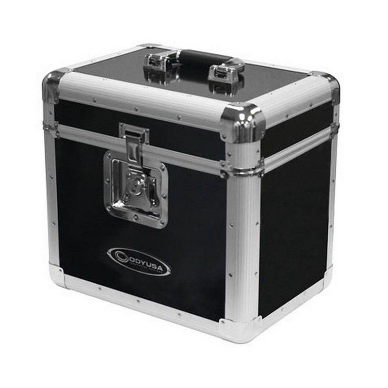 Odyssey KROM Transport Case for 70, 12 Inch Vinyl Records, Silver (2 Pack), 1 of 7