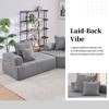 Luxury Oversized Modular Sofa: Boucle Floor Couch Set, Convertible Compressed Design, Spacious Foam-Filled, 3 PC Free Combo for Living Room - 4 of 4