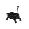 VisioGear Outdoor Serving Carts, Portable Folding Beach Wagons with Wheels, Collaspible Cart with Handle, Black, 30.31"*18.9"*24.02" - 4 of 4
