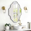 Beautyolove 20 in. W x 30 in. H Scalloped Black Decorative Wall Mirror - 3 of 4