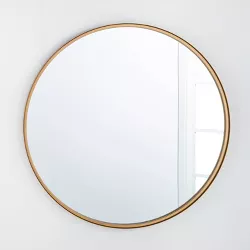 34" Round Decorative Wall Mirror Brass - Threshold™ designed with Studio McGee