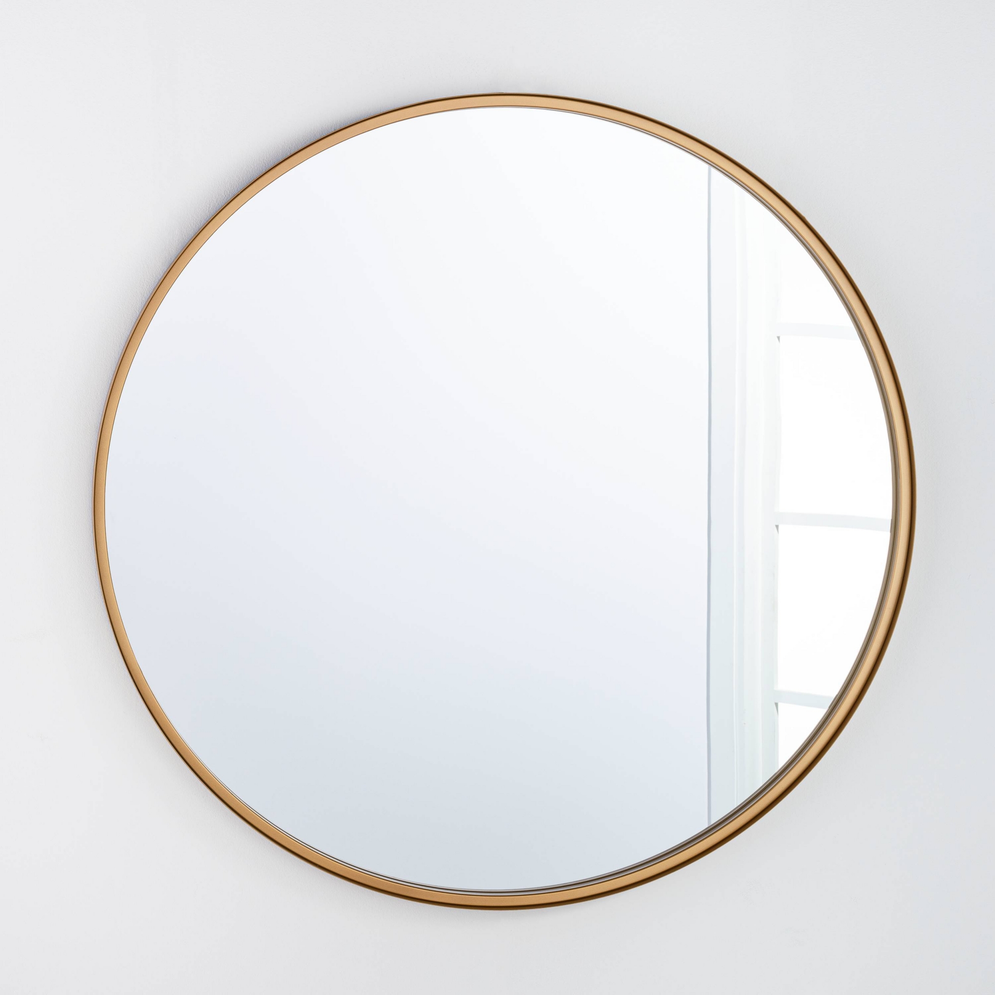 34" Round Decorative Wall Mirror Brass - Threshold™ designed with Studio McGee: Large, Wall-Mounted, Traditional Style