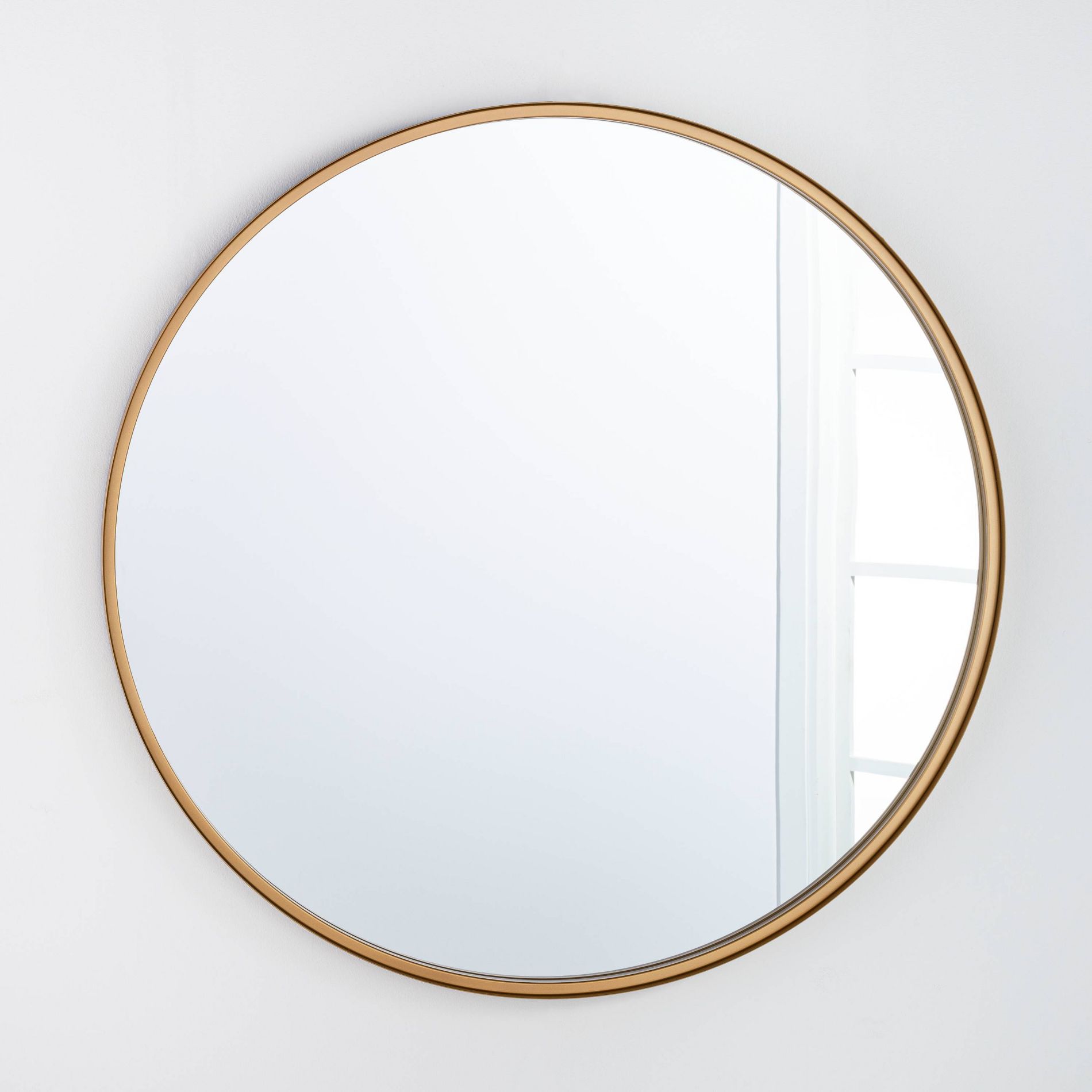 34" Round Decorative Wall Mirror Brass - Threshold™ designed with Studio McGee: Large, Wall-Mounted, Traditional Style