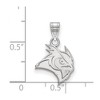 Black Bow Jewelry 14k White Gold Rice Owls NCAA Small Pendant - 2 of 3