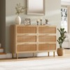 5-Drawer Rattan Dresser for Bedroom, Large Wooden Chest with Wide Top for Bedroom, Living Room, Hallway, or Kids Room - 3 of 4